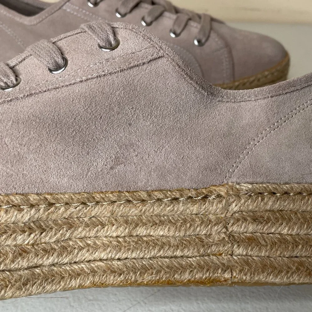 Steve Madden Hampton Tan Suede Platform Espadrille Sneakers Size 10